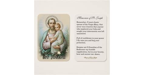 Year Of St Joseph Memorare Prayer Catholic Zazzle