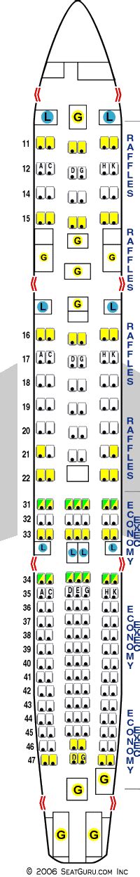 Singapore Airlines Airbus A359 Seat Map