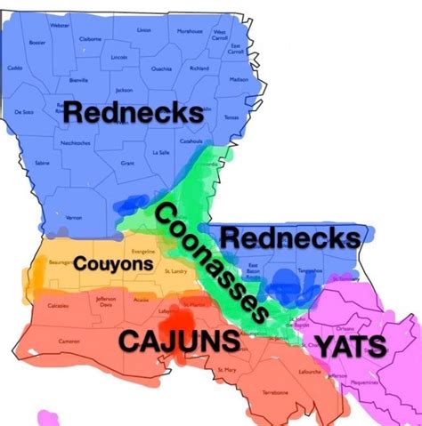 Map Of Type Of People In Louisiana Accurate Rlouisiana