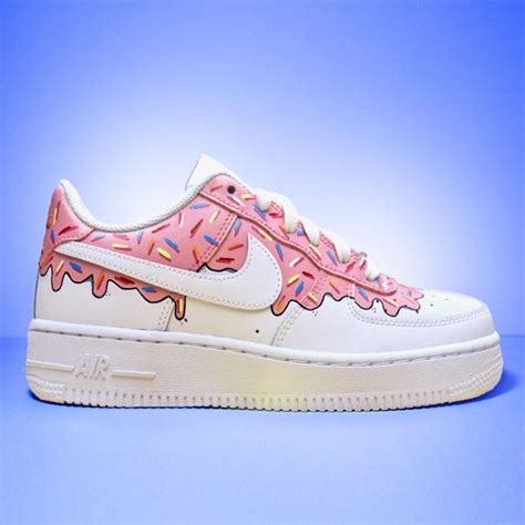 New customised nike air force 1 white low trainers size 42/43/44 dragon art. Nike air force 1 Custom "Donuts" - TENSHI™