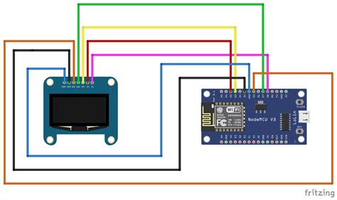 Nodemcu Esp8266 Oled Connection Circuit Diagram Internet Clock