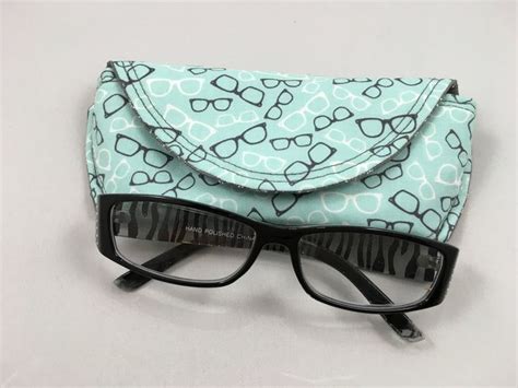 eyeglass case with magnetic snap closure readers case etsy eyeglass case hipster glasses