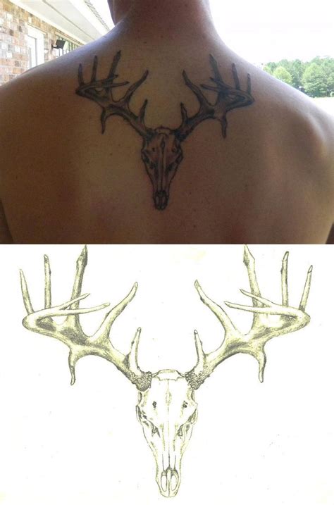 Buck Skull Tattoo Deer Tattoo Designs Skull Tattoo Design Deer