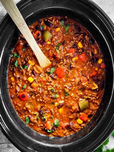 The Best Easy Crockpot Chili Recipe Savory Nothings