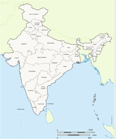 29 States Of India Map Map