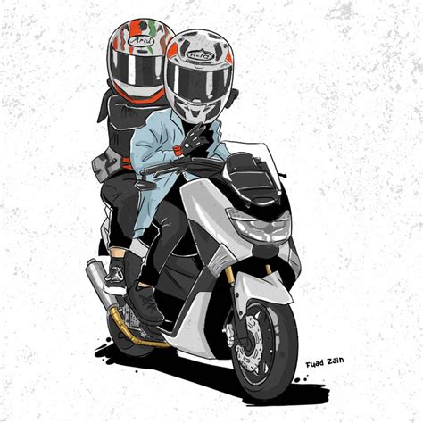 Zaincaricature I Will Draw Cartoon Motorcycle Based On