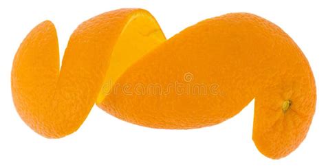 Skin Of An Orange Isolated On A White Background Close Up Stock Image