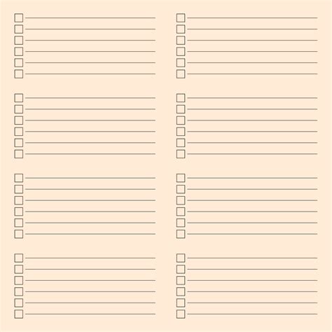 13 Best Editable Blank Printable Checklists