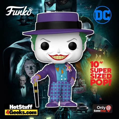 2021 New Batman 1989 Joker With Hat 10 Inch Funko Pop Exc