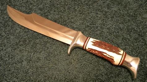 W., solingen bahrl julius, solingen barthelemes fritz (bavaria) bell gebrüder, solingen bertram c. Edge Mark Solingen Germany #469 Stag Bowie Fixed Blade ...