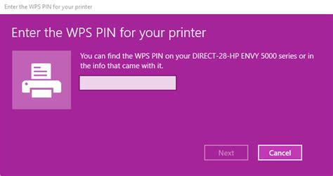 Windows 10 Is Asking For Wps Pin From The Printer Hp Support