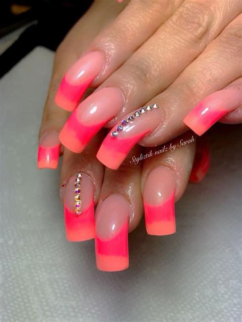 Acrylic Curved Nails Curved Nails Nail Shapes Squoval Square Acrylic Nails