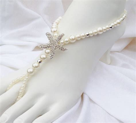 Pearl Starfish Barefoot Sandal Bridal Jewelry Beach Wedding Etsy