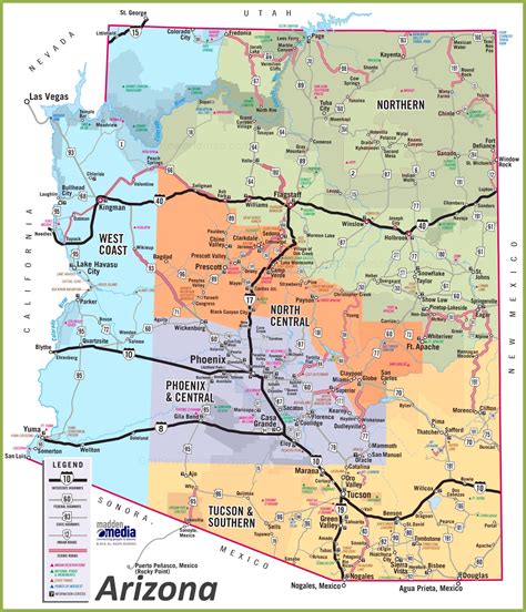 Printable Map Of Arizona