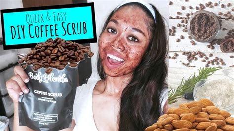 diy exfoliating coffee scrub for face and body youtube