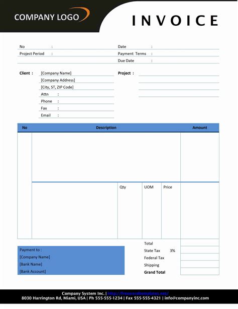 Microsoft Excel Invoice Template Free Download Invoice Template Ideas