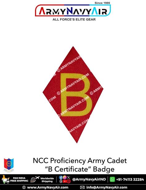 Ncc National Cadet Corps Proficiency Certificate Badges