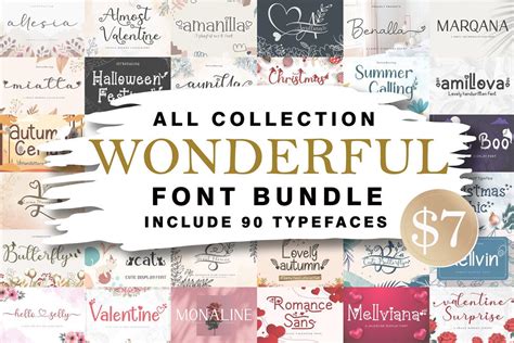 Wonderful Collection Font Bundle Bundle · Creative Fabrica