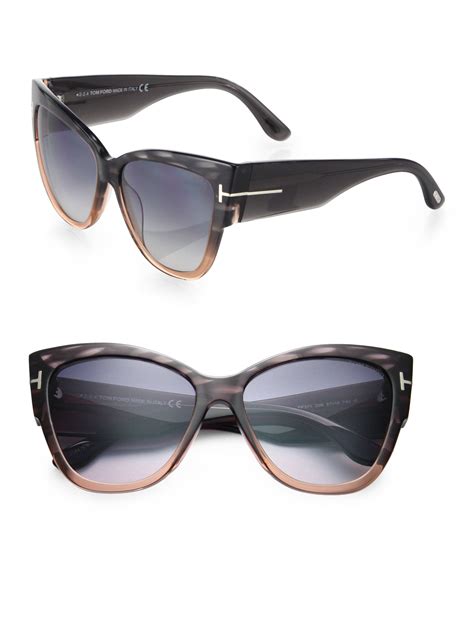 Tom Ford Anoushka 57mm Cats Eye Sunglasses In Black Lyst