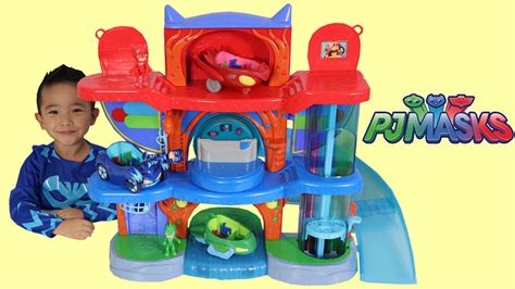 Pj masks, the disney junior favourite follows the fun tales of friends, connor the little man is a huge fan of pj masks and super catchy theme tune and was recently sent the pj masks headquarters. PJ Masks Headquarters Playset Toys Unboxing And Playing ...