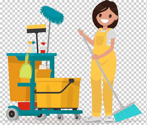 Conserje Limpiador Servicio De Limpieza Comercial Limpieza Limpieza De Dibujos Animados