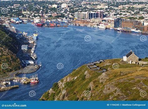 St Johns Harbour Stock Image Image Of View Town Newfoundland 1194245