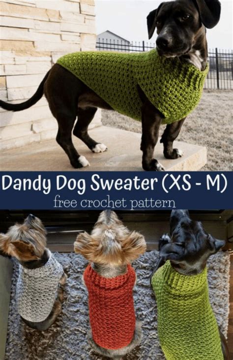 Dandy Dog Sweater Free Crochet Pattern — All Crochet Ideas