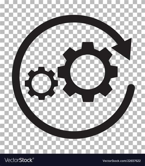 Workflow Icon On Transparent Process Royalty Free Vector