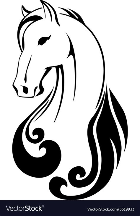 Silhouette Of A Horse Head Royalty Free Vector Image