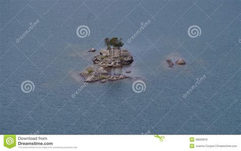 Island In Lake Diablo Washington State Usa Stock Photo