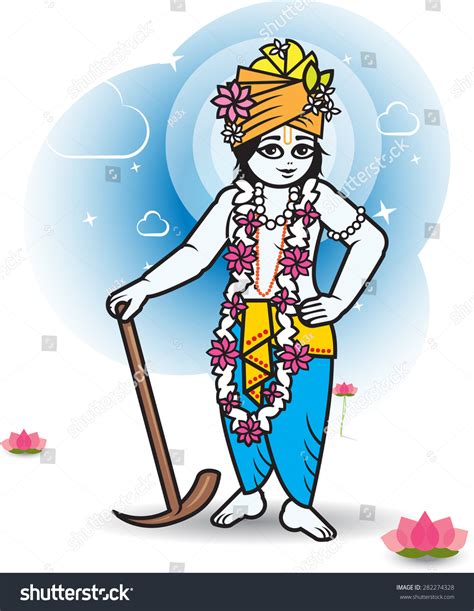 Lord Shri Balaram Vector Illustration Indian Culture 282274328