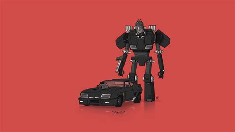 Black Car Illustration Car Transformers Minimalism Mad Max Hd