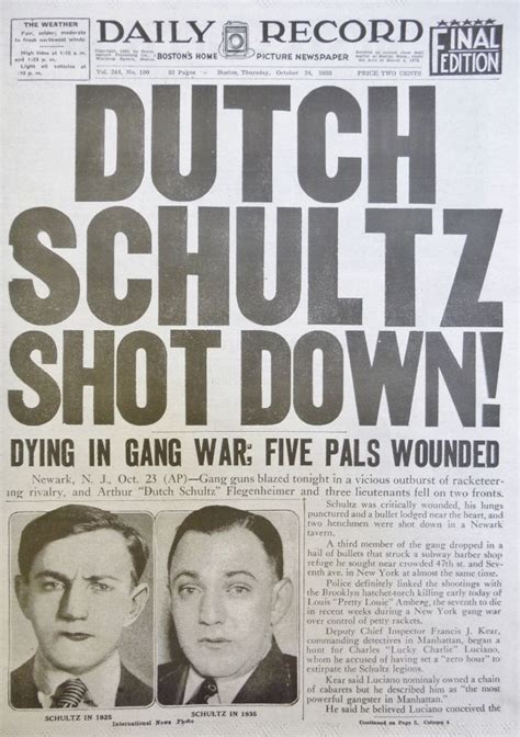 The first edition was released in 1893 and published by providing dutch news including lifestyles, career, housing, education, and official issues in english. Abadaba and the Dutch Schultz killing - Fleming's Bond