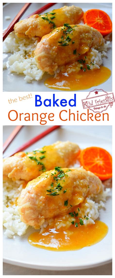 Seriously, other than a touch of olive oil, the sauce has <100 calories! Baked Orange Chicken Recipe {The Best!} | Kid Friendly ...