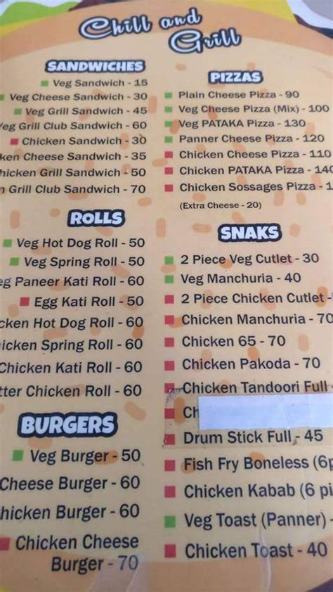 Menu At Chill N Grill Hyderabad 1 10 741