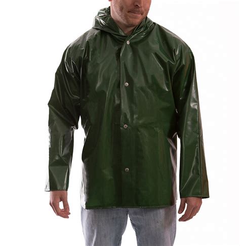 Tingley Green Rain Jacket With Hood S Polyurethane Unisex Hood