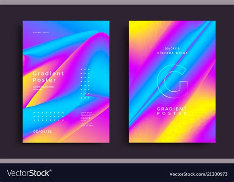 Creative Design Poster With Vibrant Gradients Vector Image