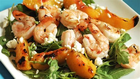 Grilled Shrimp And Peach Salad