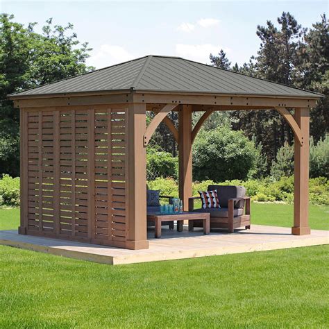 12 Gazebo Privacy Wall With Images Outdoor Pergola Backyard