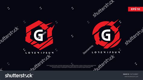 Simple Initial Letter G Gaming Logo Stock Vector Royalty Free