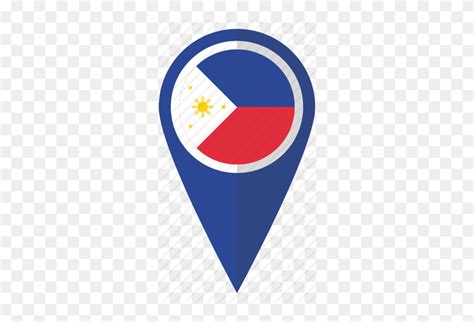 Country Filipino Flag Map Marker National Philippines Pn