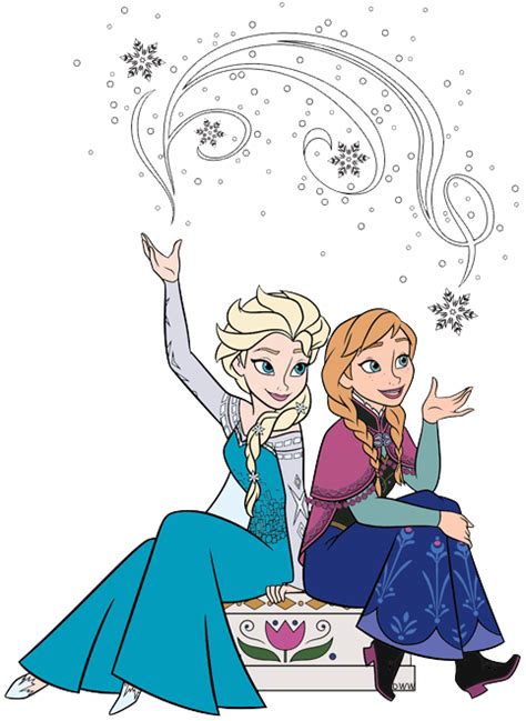 Anna And Elsa Clip Art From Frozen Disney Clip Art Galore