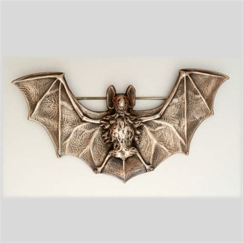 Historical Design I Art Nouveau Bat Brooch Sterling With Red Paste