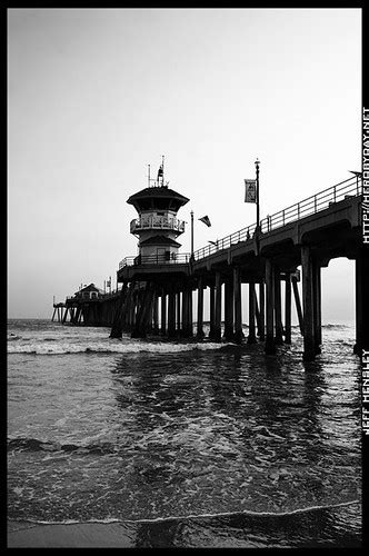 Huntington Beach Pier Black And White Just Going Though Flickr