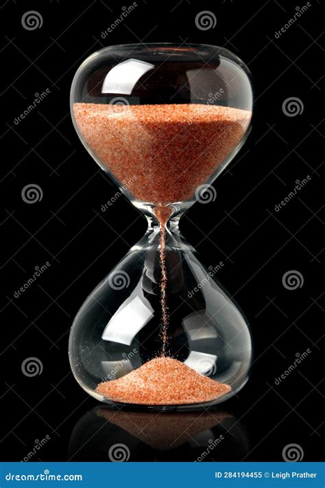 Hourglass With Red Sand Showing The Passage Of Time Stock Image Image