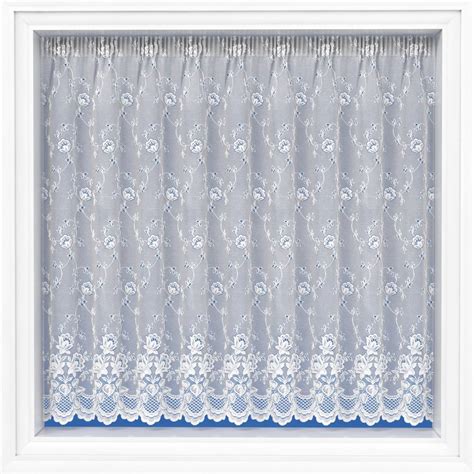 Devon White Net Curtain Heavy Weight Lace Net Curtain 2 Curtains