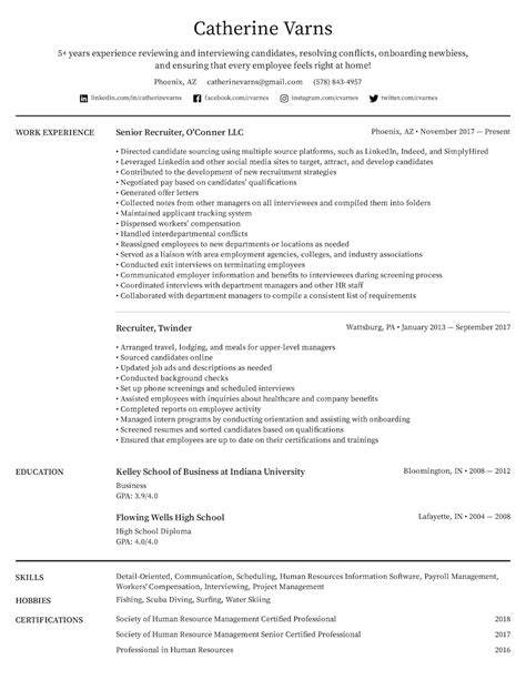 One Column Resume Templates And Formats For 2022 Easy Resume
