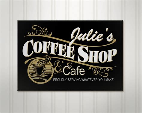 Personalized Coffee Shop Sign Personalized Sign Personalized