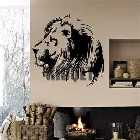Lion Animal Decals Vinyl Wall Stickers Personalized Creative Cafe