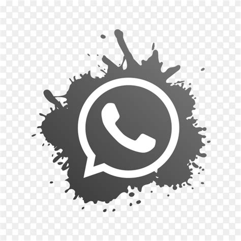 Whatsapp Logo Black And White Png